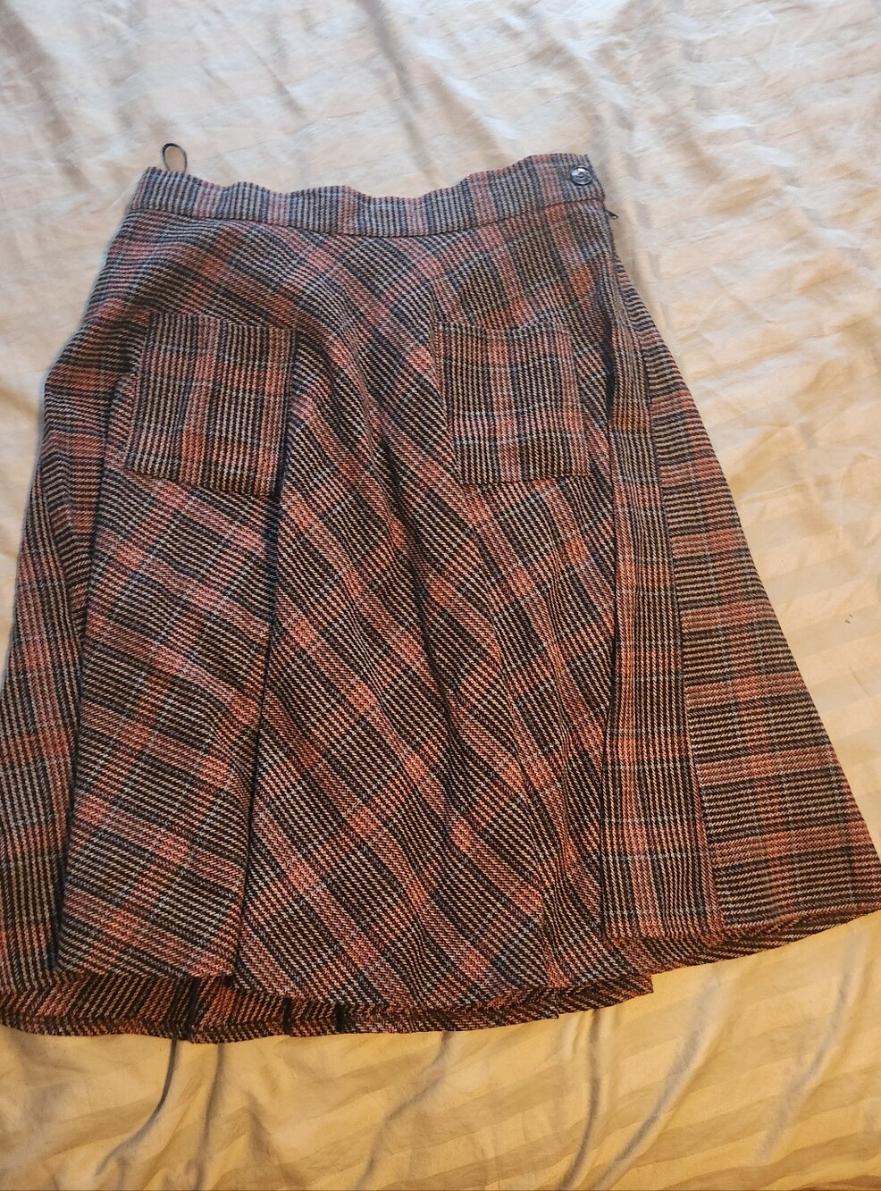 Banned Retro Plaid Circle Skirt in Black and Pink